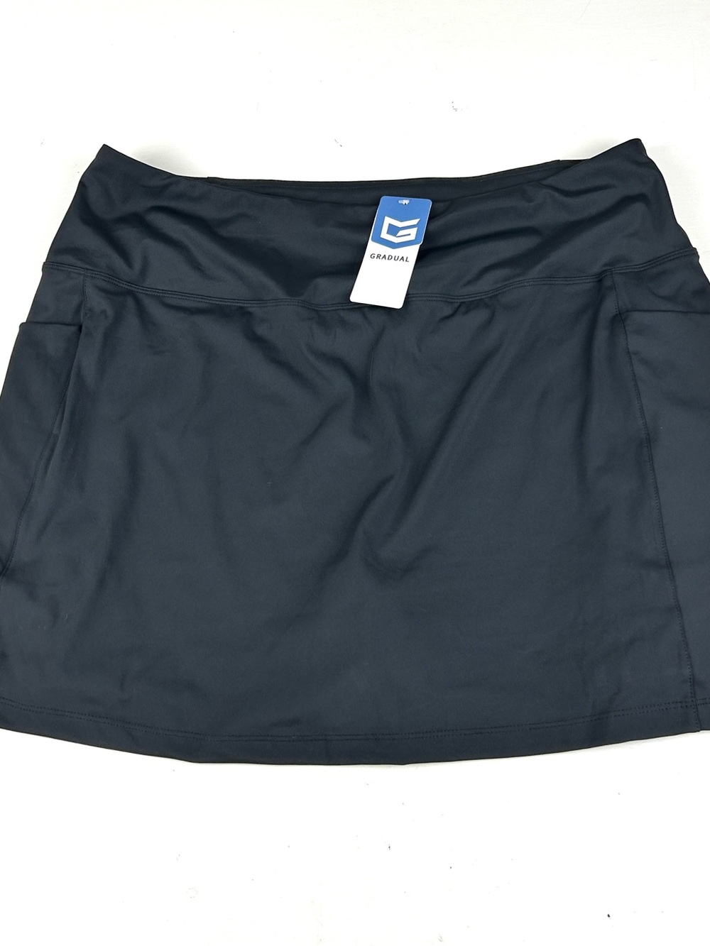G Gradual Black Activewear Pocket Tennis Skort Skirt Women's Size 2XL New